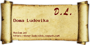 Doma Ludovika névjegykártya